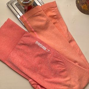 pink orange Gymshark seamless leggings